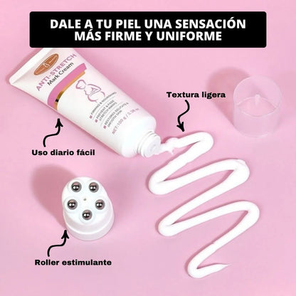 Crema Reduce Estrías Con Masajeador Roller