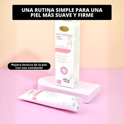 Crema Reduce Estrías Con Masajeador Roller