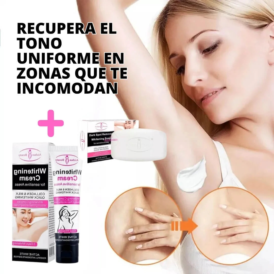 Crema Blanqueadora Axilas Y Zona Intima - Incluye de Regalo Jabón Blanqueador