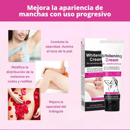 Crema Blanqueadora Axilas Y Zona Intima - Incluye de Regalo Jabón Blanqueador