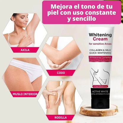 Crema Blanqueadora Axilas Y Zona Intima - Incluye de Regalo Jabón Blanqueador