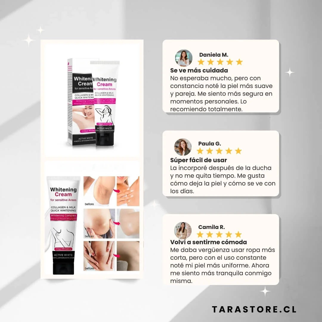 Crema Blanqueadora Axilas Y Zona Intima - Incluye de Regalo Jabón Blanqueador