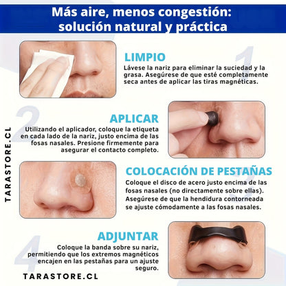Tiras Nasales Magnéticas Respira Mejor Duerme Mejor - PROMO 2 Cajas