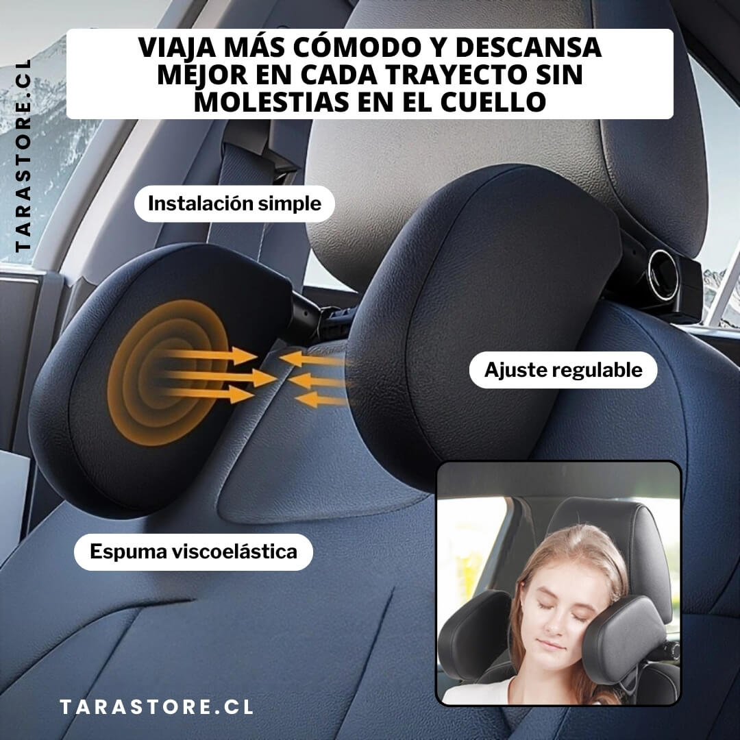 Reposacabezas De Auto Ajustable - Comodidad y Descanso Sin dolor de Cuello