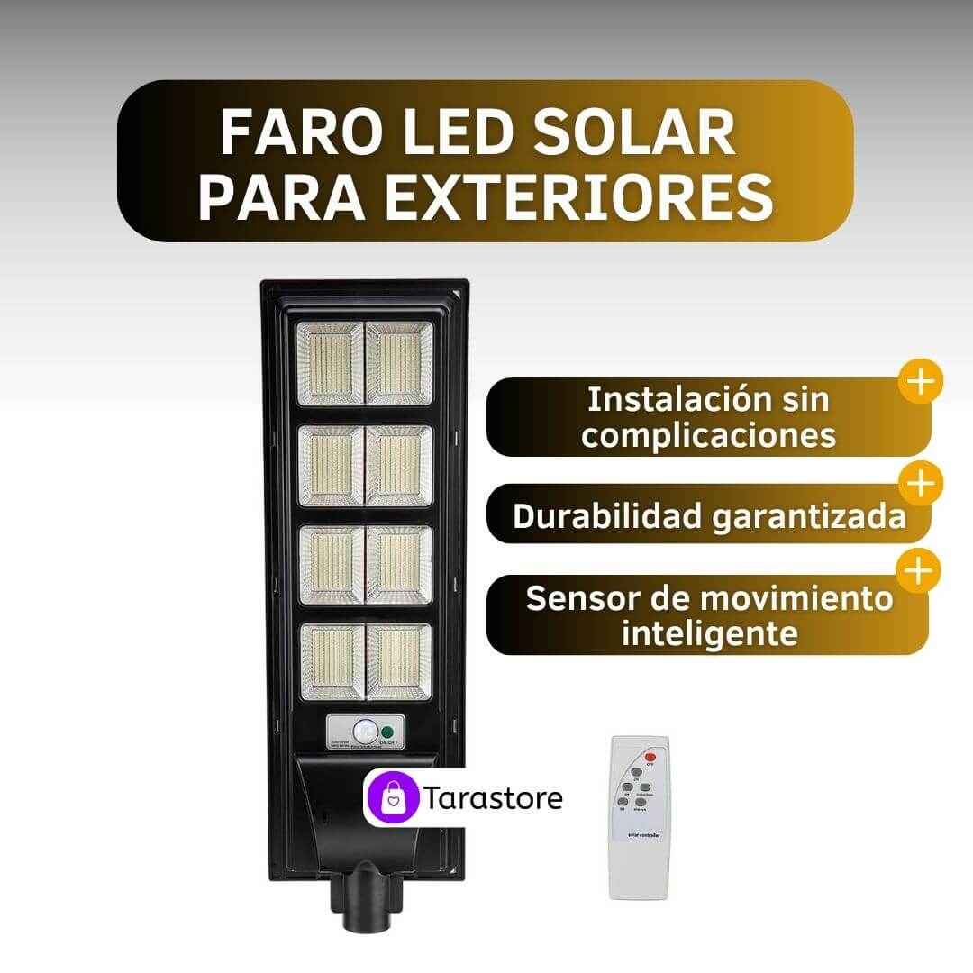 SolarGlow - Faro LED Solar para Exteriores