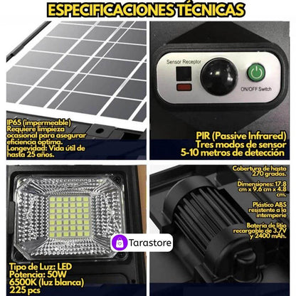 SolarGlow - Faro LED Solar para Exteriores