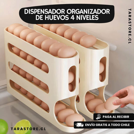 Dispensador Organizador De Huevos 4 Niveles