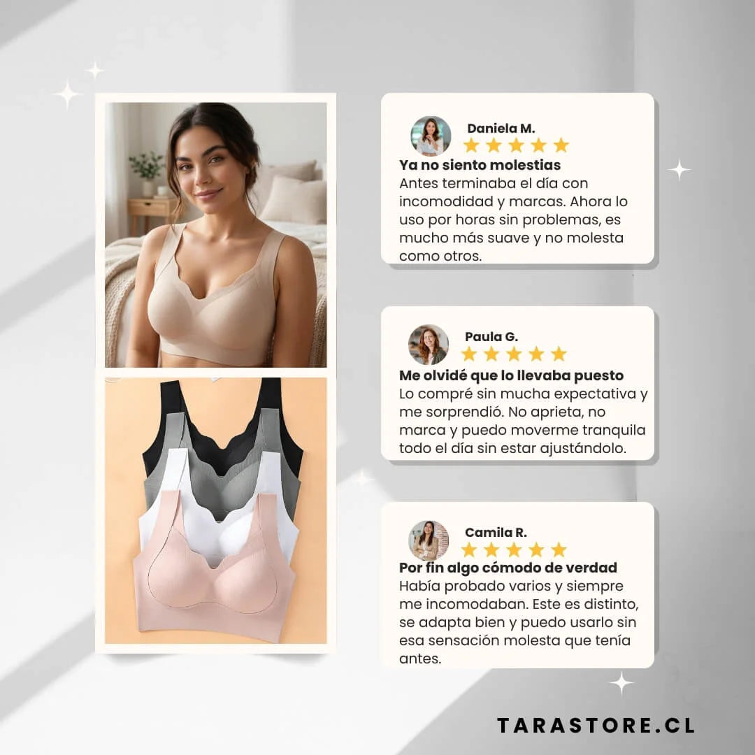 EssElegance Sosten Comodidad Premium - Moldea Sin Aros PACK 3 UN