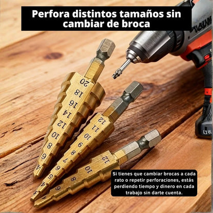 Brocas De Titanio Set 6 Piezas - Cortes Limpios y Precisos