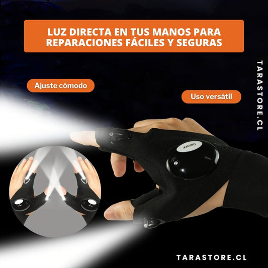 Par Guantes con luces LED Trabajos y Reparaciones Más Fáciles