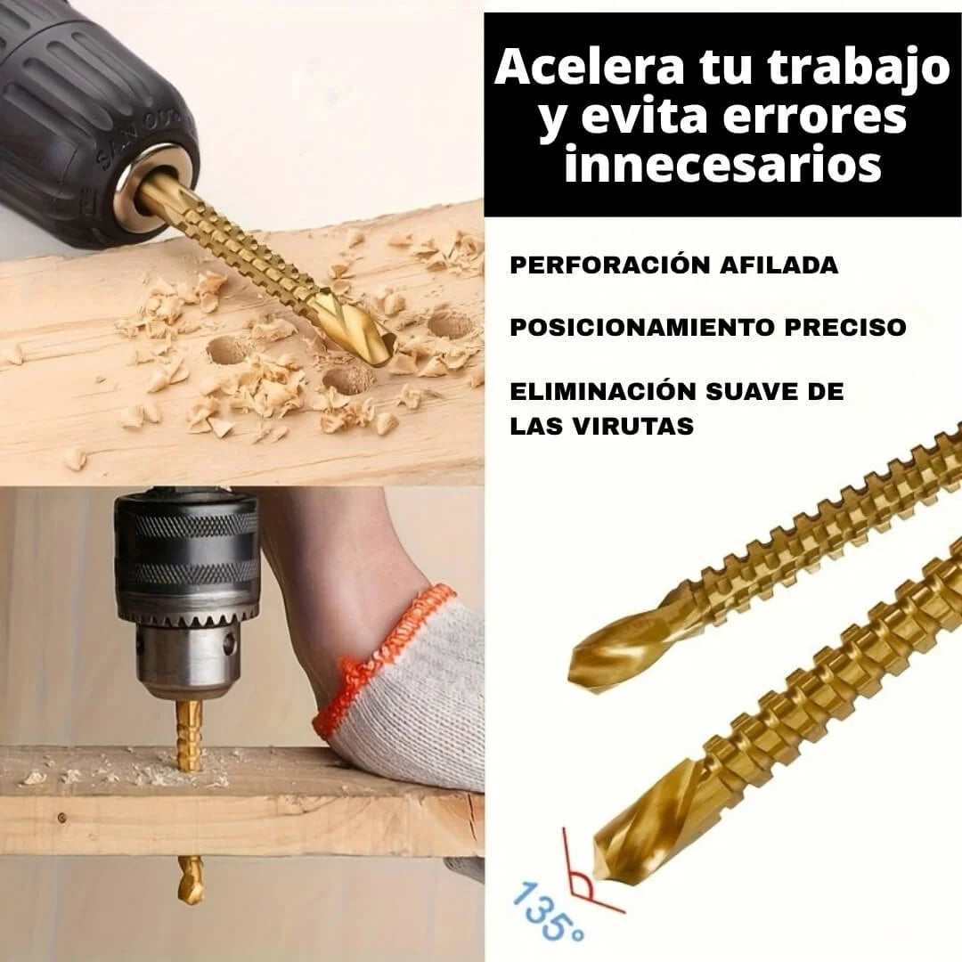Brocas De Titanio Set 6 Piezas - Cortes Limpios y Precisos