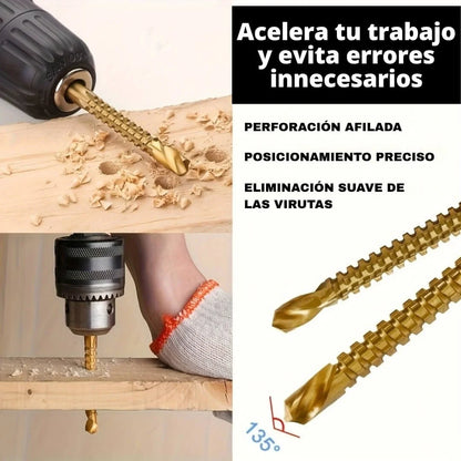Brocas De Titanio Set 6 Piezas - Cortes Limpios y Precisos