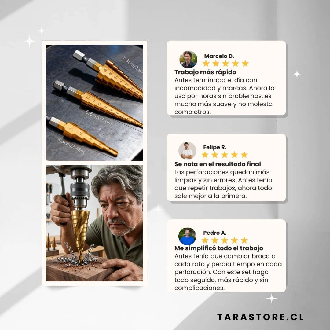 Brocas De Titanio Set 6 Piezas - Cortes Limpios y Precisos