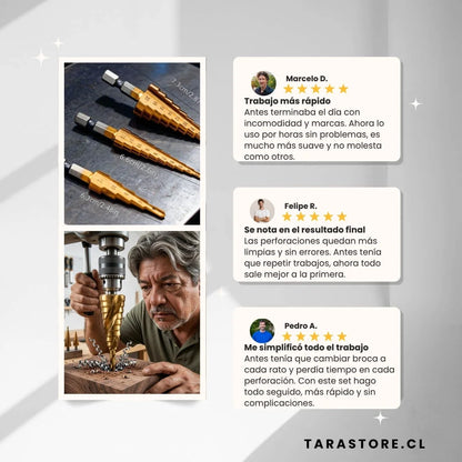 Brocas De Titanio Set 6 Piezas - Cortes Limpios y Precisos