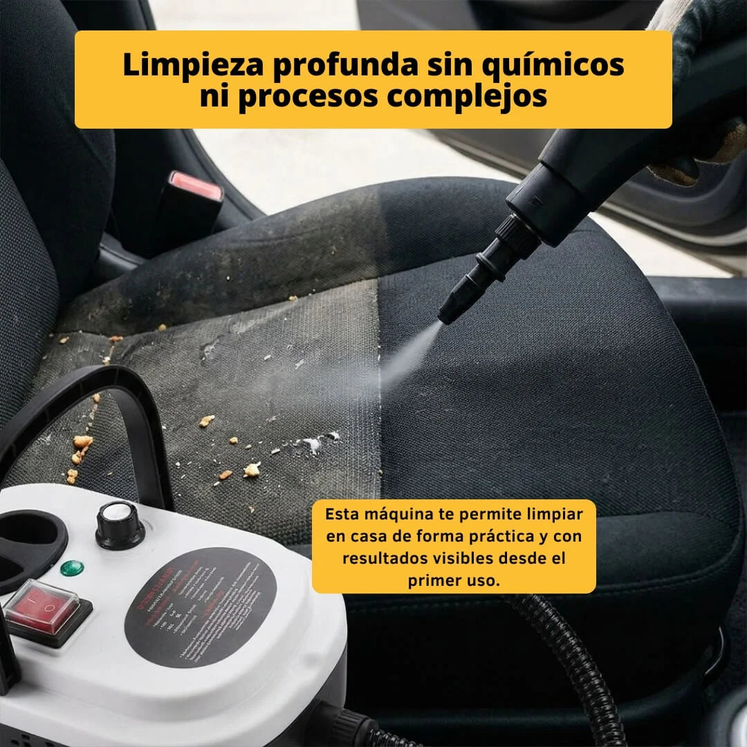 Maquina de Limpieza A Vapor - Deja Tu Auto Como Nuevo 2500W Potencia