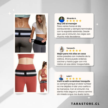 Cinturón Lumbar Ajustale Alivia Dolor Espalda y Ciática