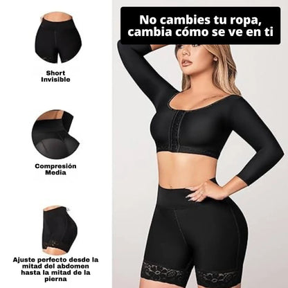 Faja Short Levanta Cola y Moldea Abdomen de Forma Natural