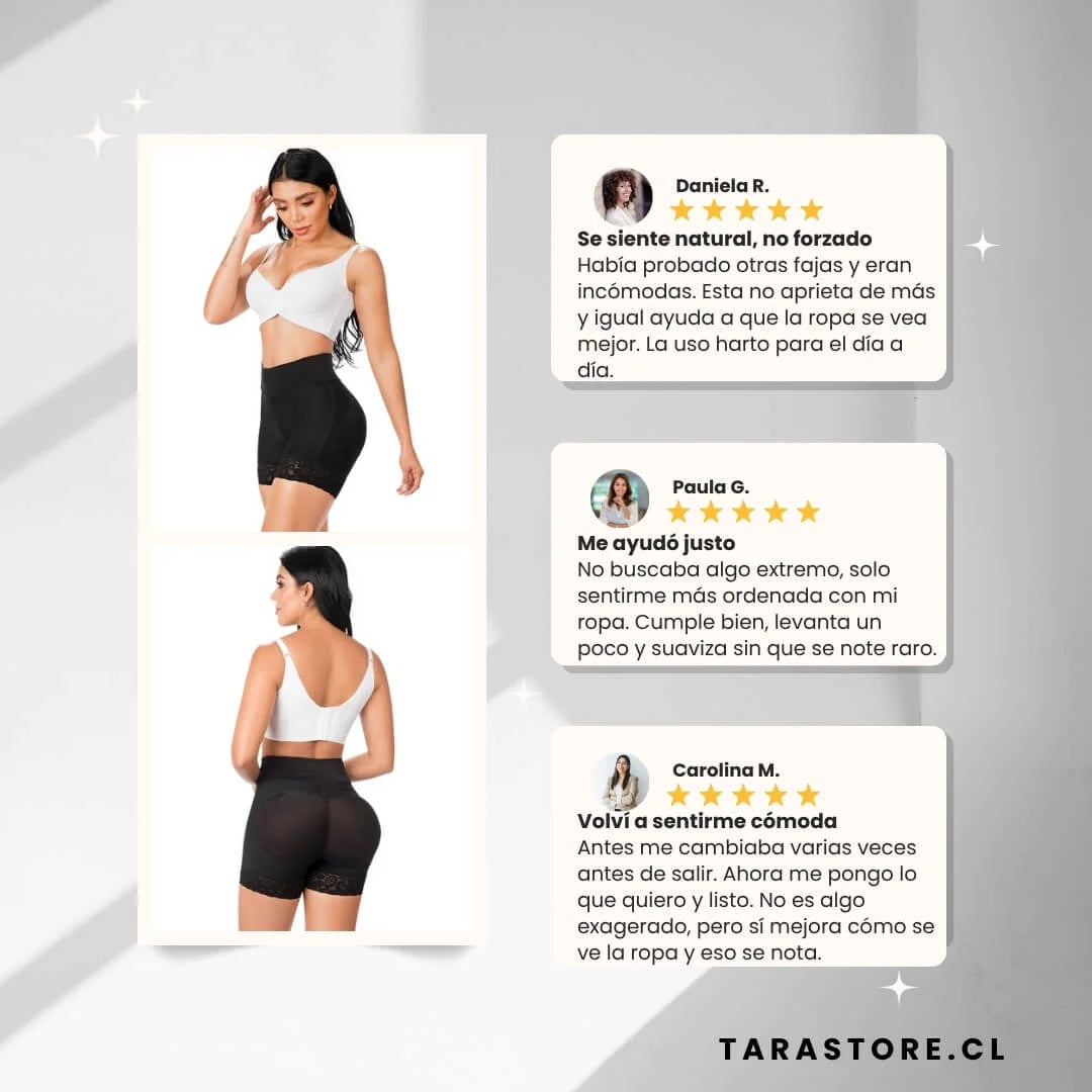Faja Short Levanta Cola y Moldea Abdomen de Forma Natural