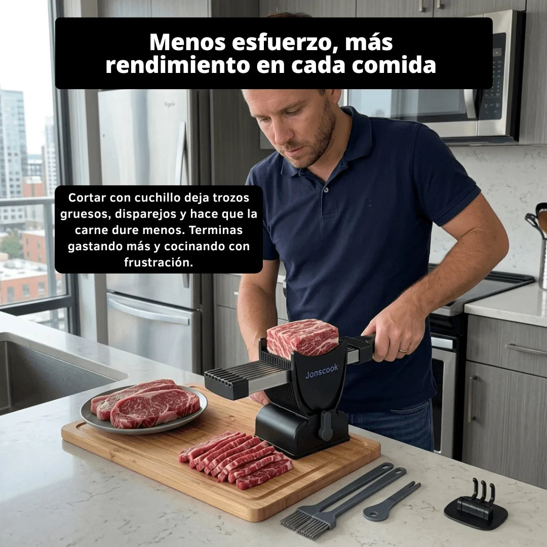 Cortadora De Carne Manual - Cortes Finos Como un Chef Churrascos Bistecs