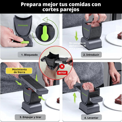 Cortadora De Carne Manual - Cortes Finos Como un Chef Churrascos Bistecs