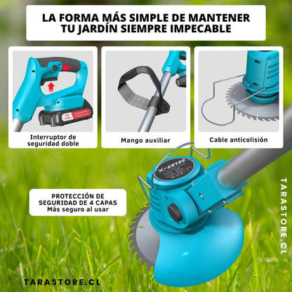 Cortadora De Cesped Inalambrica - Manten tu patio impecable Incluye 2 baterias