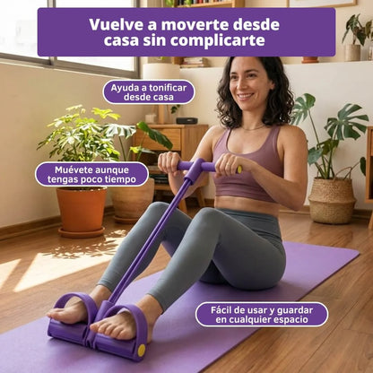 Banda Elástica con Pedal — Tonifica Cuerpo Completo desde Casa