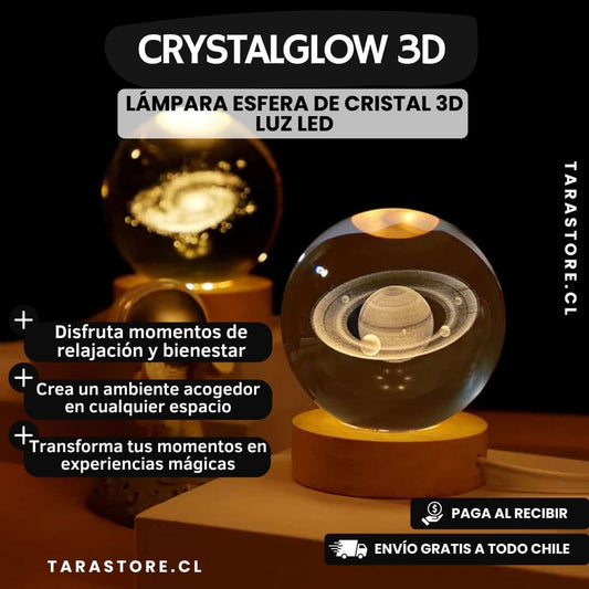 Lámpara Esfera de Cristal 3D
