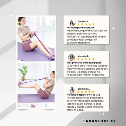 Banda Elástica con Pedal — Tonifica Cuerpo Completo desde Casa
