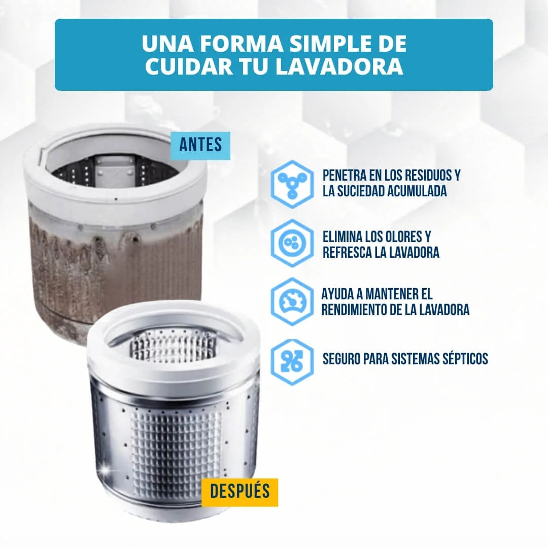 Pastilla Limpieza Total Lavadora Promo 2x1 Cajas (24 pastillas)