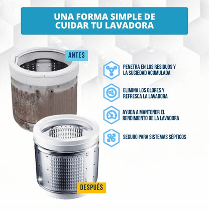 Pastilla Limpieza Total Lavadora Promo 2x1 Cajas (24 pastillas)