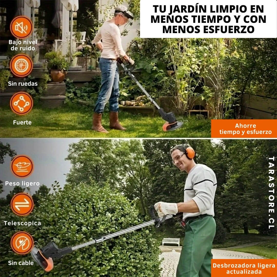 Cortadora De Cesped Inalambrica - Manten tu patio impecable Incluye 2 baterias