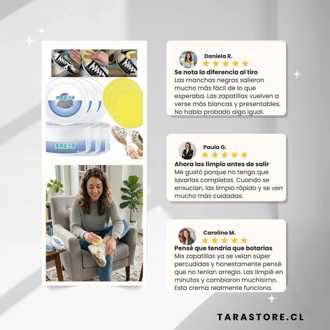 Crema Limpiadora Zapatillas Blancas — Limpias en Minutos Oferta 2x1
