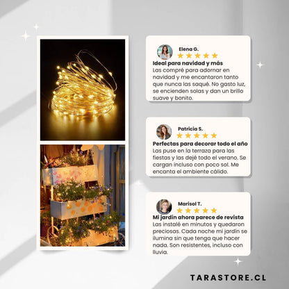 Kit 3 Rollos Luces Solares Para Casa y Jardín