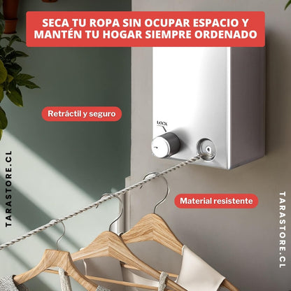 Tendedero De Ropa Retráctil Ahorra Espacio