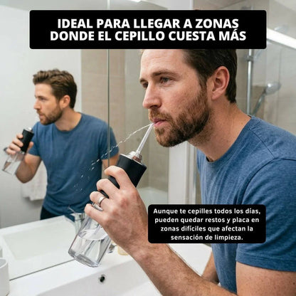 Irrigador Bucal Portátil — Limpieza Profunda Donde el Cepillo No Llega