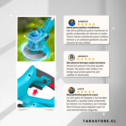 Cortadora De Cesped Inalambrica - Manten tu patio impecable Incluye 2 baterias