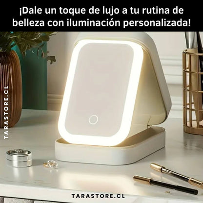 Cosmetiquero Portátil Con Luz Led