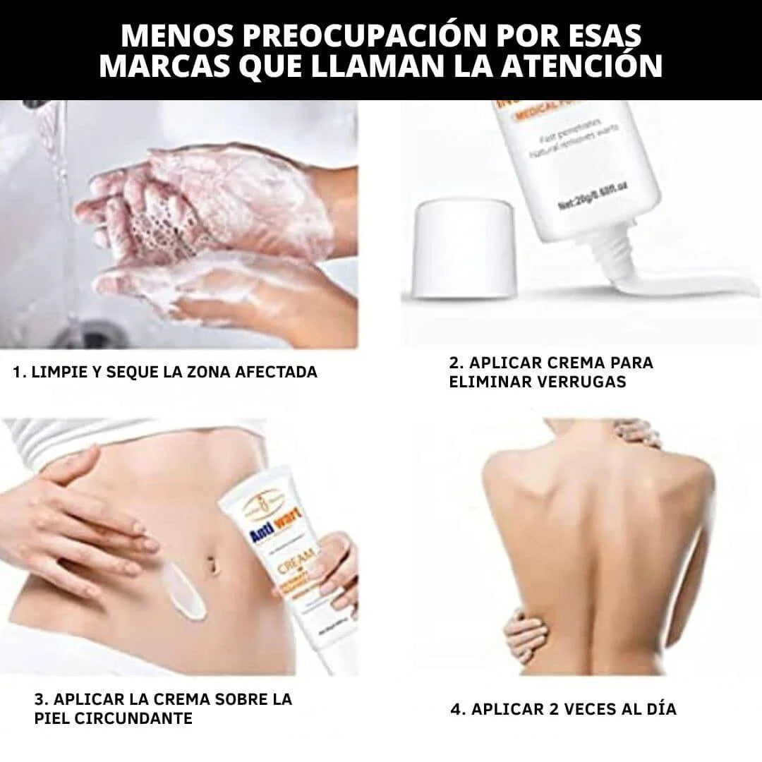 Crema Anti Verrugas Removedor 2x1