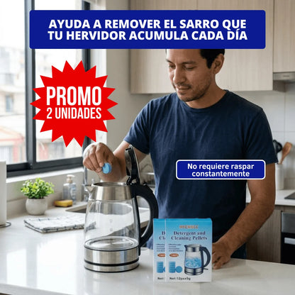 Pastillas Anti Sarro para Hervidor Tetera Termos — Pack 2x1 | 24 Pastillas