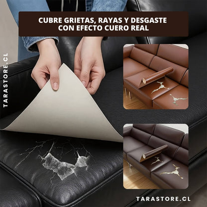 Pack 2 Rollos Autoadhesivos Cuero Repara Muebles dañados, pelados o envejecidos