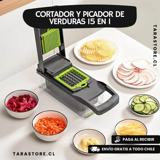 Cortador y Picador de Verduras 15 En 1