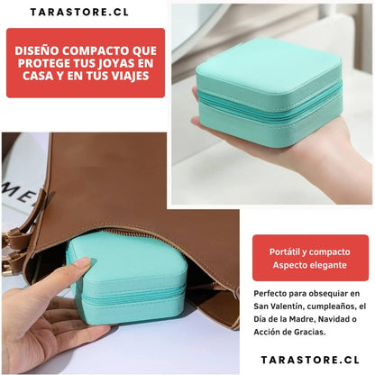 Elegancia Mini Joyero Rosa Para anillos, aretes, colgantes, relojes | Estilo y Elegancia