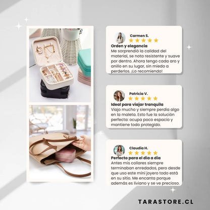 Elegancia Mini Joyero Rosa Para anillos, aretes, colgantes, relojes | Estilo y Elegancia