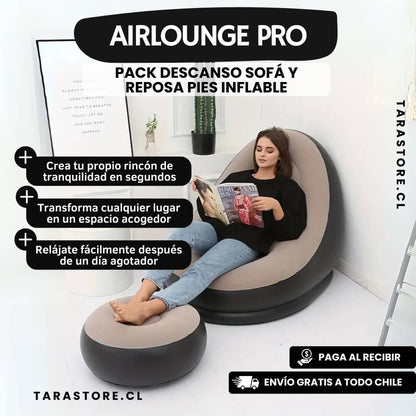 Pack Descanso Sofá y Reposa Pies Inflable