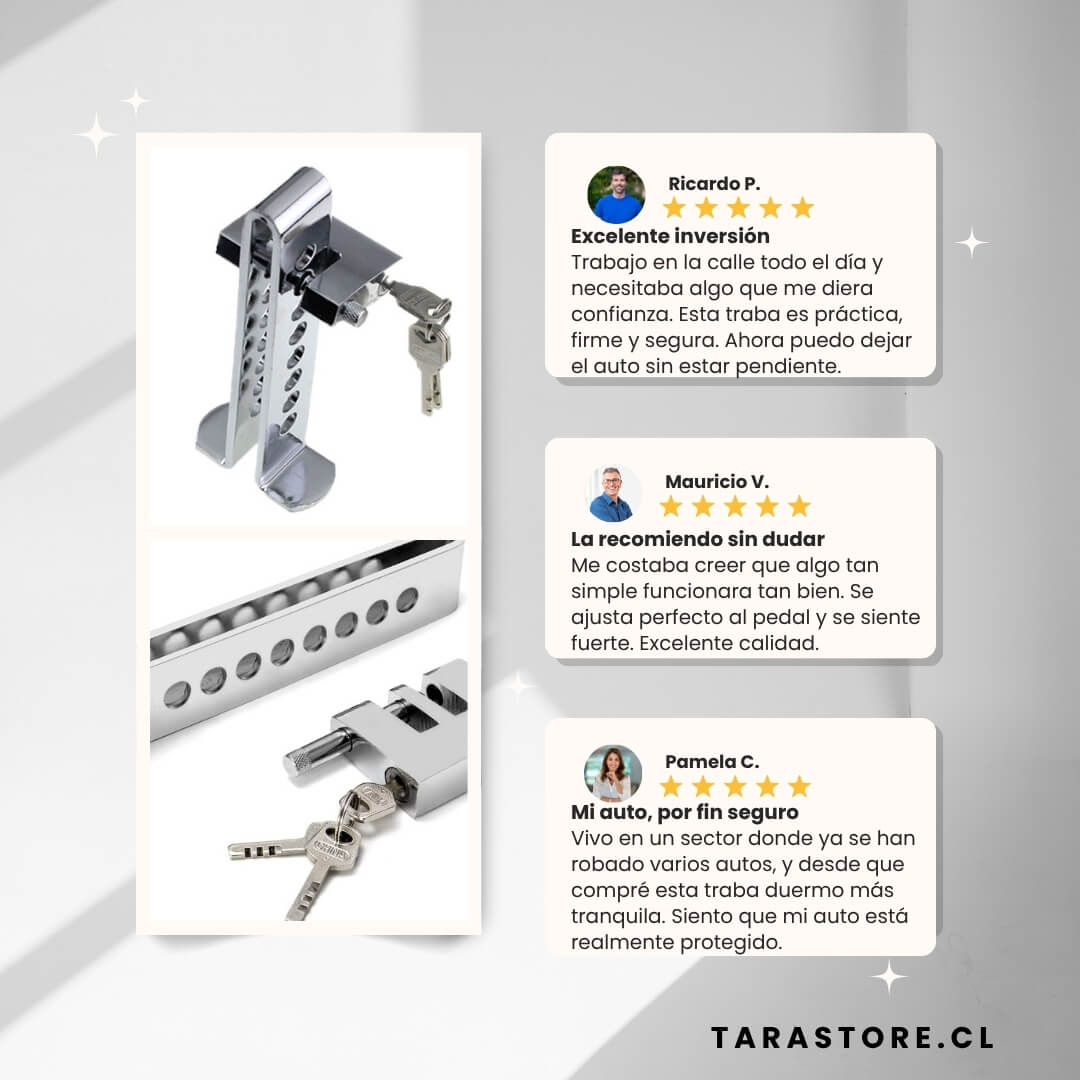 Traba Pedal Mantén Tu Vehículo Protegido y Seguro