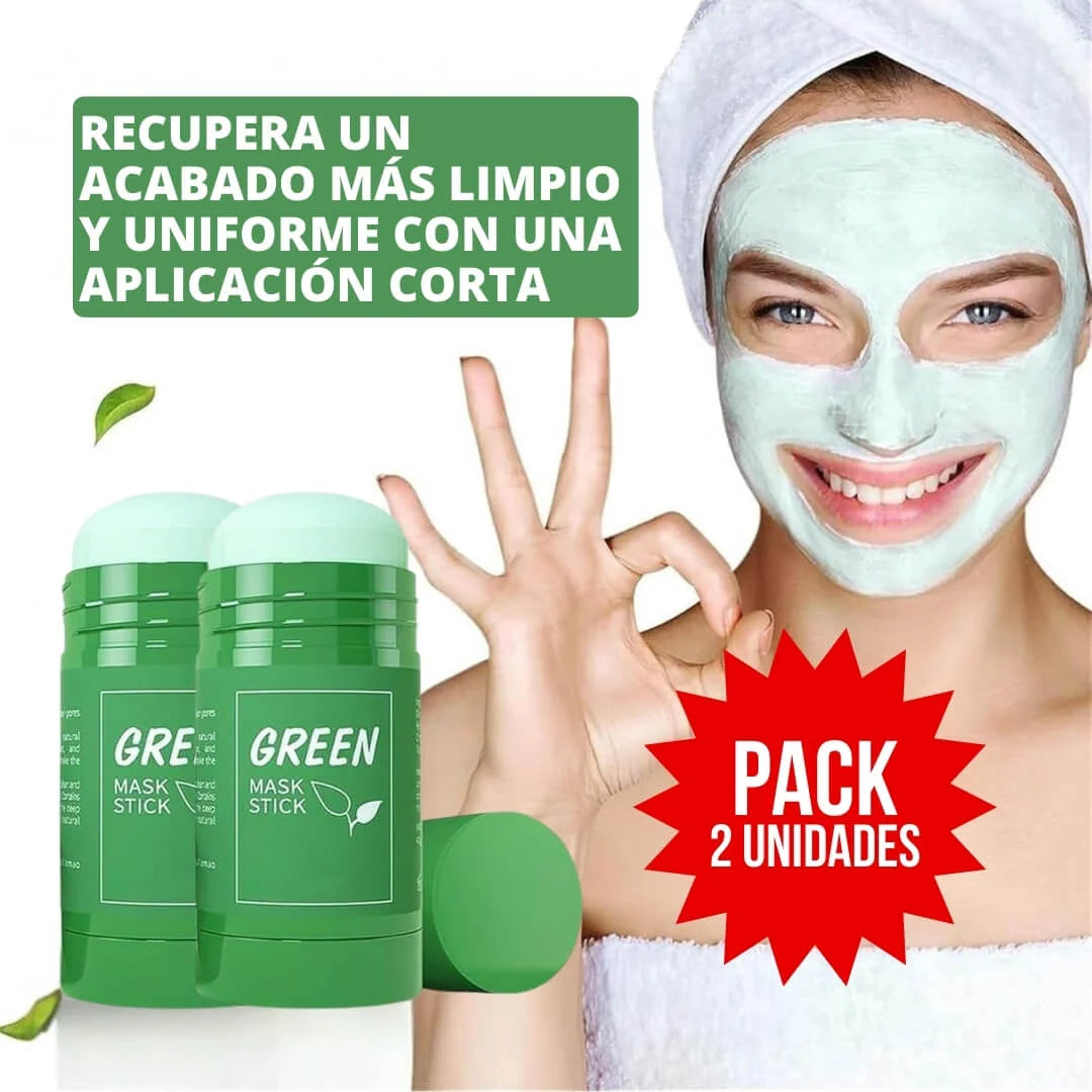 Pack 2 Mascarillas de Te Verde Natural - Purifica tu piel en minutos