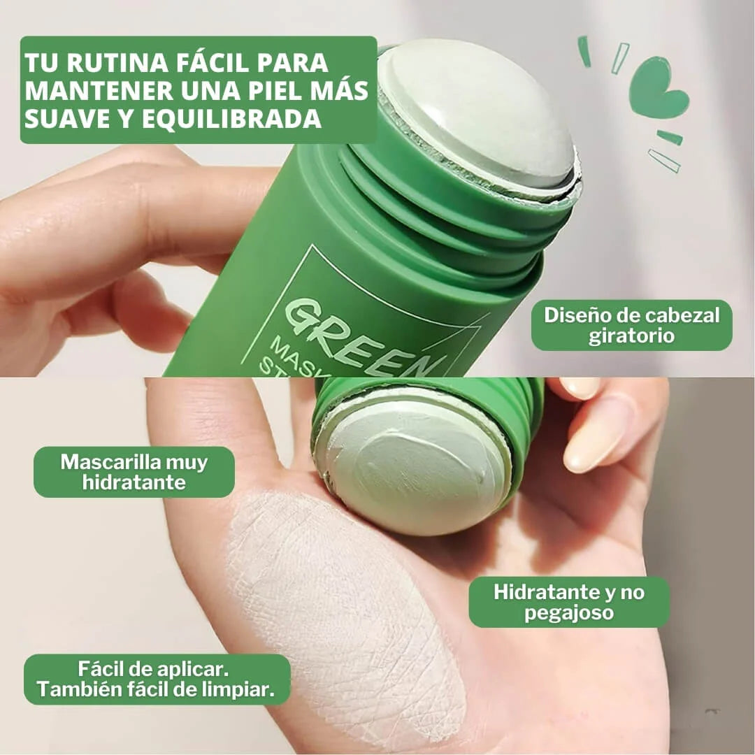 Pack 2 Mascarillas de Te Verde Natural - Purifica tu piel en minutos