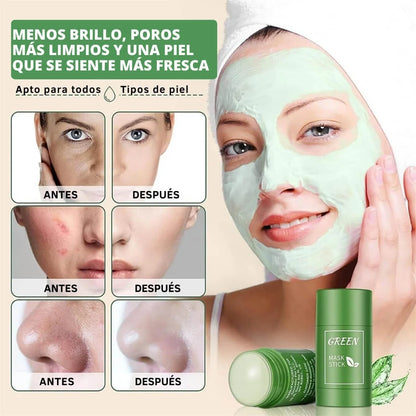 Pack 2 Mascarillas de Te Verde Natural - Purifica tu piel en minutos