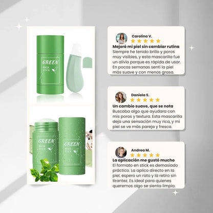 Pack 2 Mascarillas de Te Verde Natural - Purifica tu piel en minutos