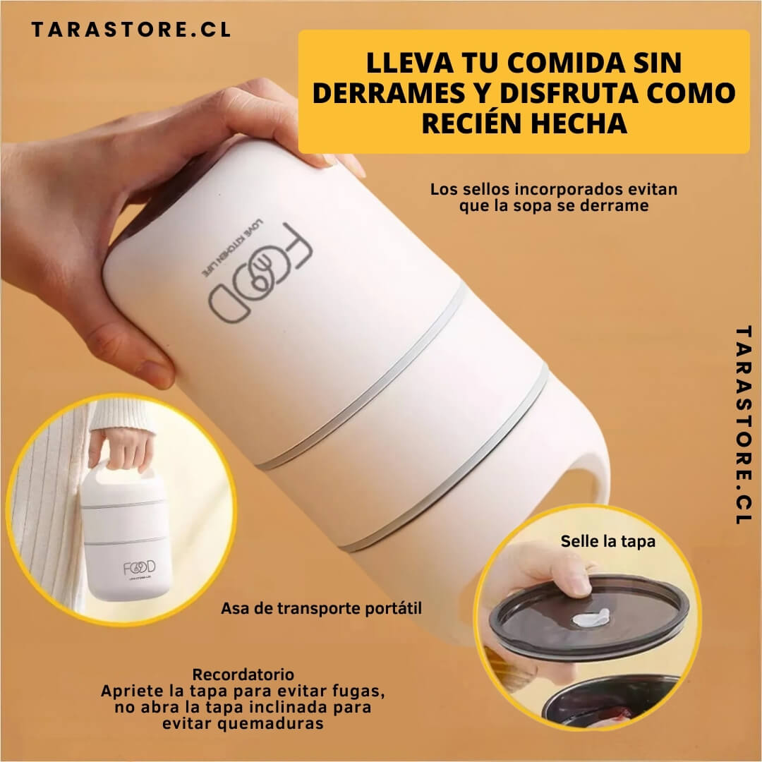 Lonchera 2 En 1 550ml y 420ml Disfruta Comidas Hechas en Casa